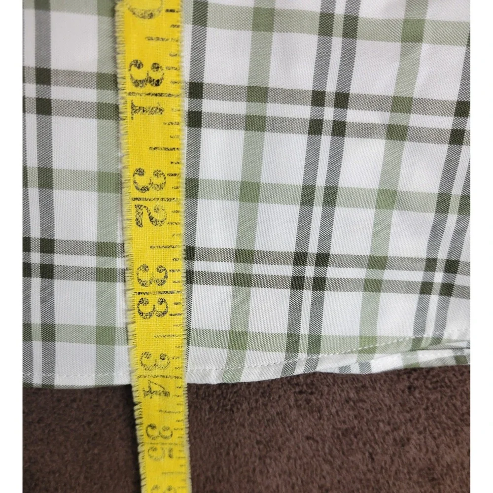 Banana Republic Mens XXL Green Plaid Non Iron Slim Fit Button‎ Up Shirt NWT